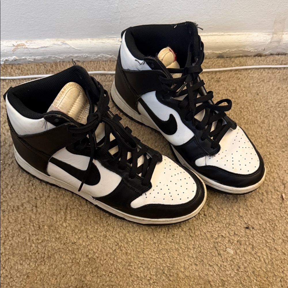 Nike Black and White High-Top Sneakers